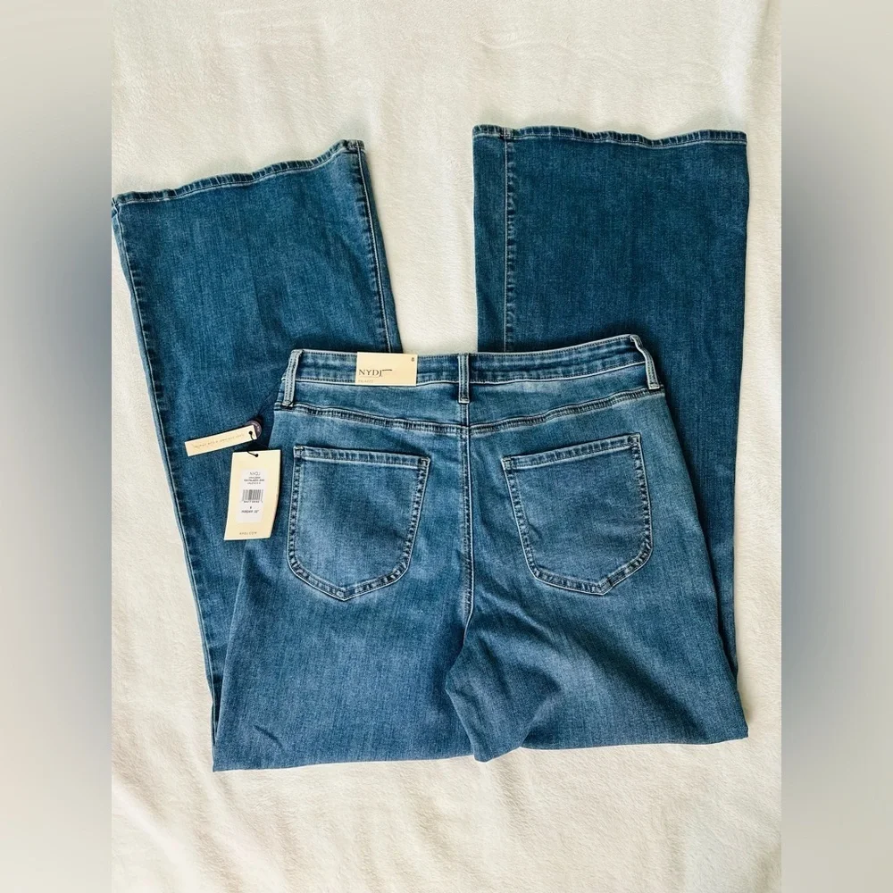 NYDJ MIA Palazzo High Waisted Flare Jeans Size 8 - Picture 6 of 15